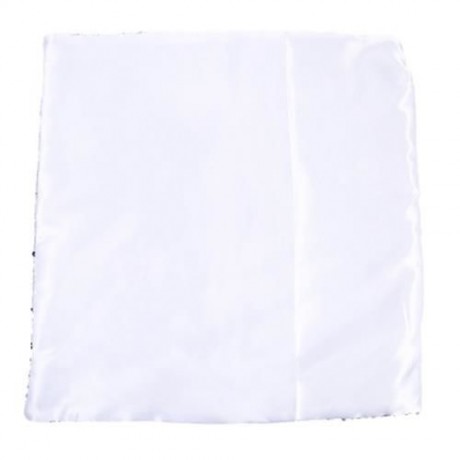 40 X 40CM FASHION DIY TWO TONE GLITTER SEQUINS THROW PILLOW DECORATIVE CUSHION COVER (SILV