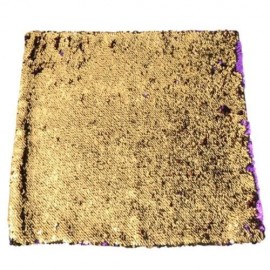 40 X 40CM FASHION DIY TWO TONE GLITTER SEQUINS THROW PILLOW DECORATIVE CUSHION COVER (PURP