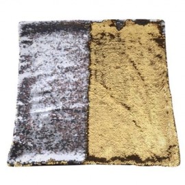 40 X 40CM FASHION DIY TWO TONE GLITTER SEQUINS THROW PILLOW DECORATIVE CUSHION COVER (GOLD