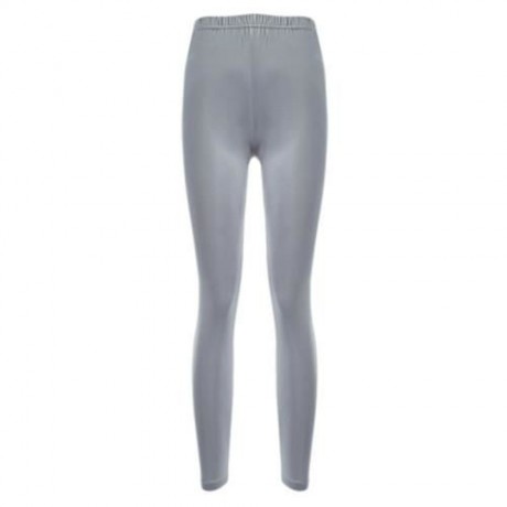 BRIEF MID WAIST FAUX LEATHER PANTS FOR WOMEN (LIGHT GRAY)