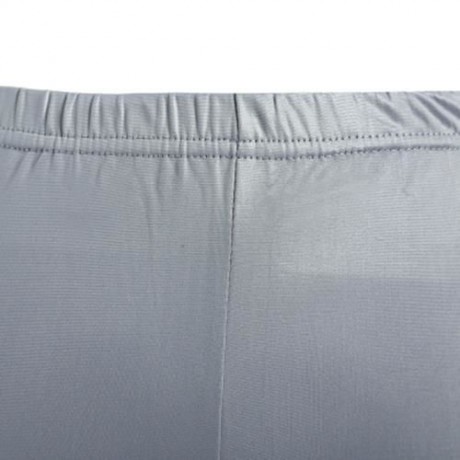 BRIEF MID WAIST FAUX LEATHER PANTS FOR WOMEN (LIGHT GRAY)