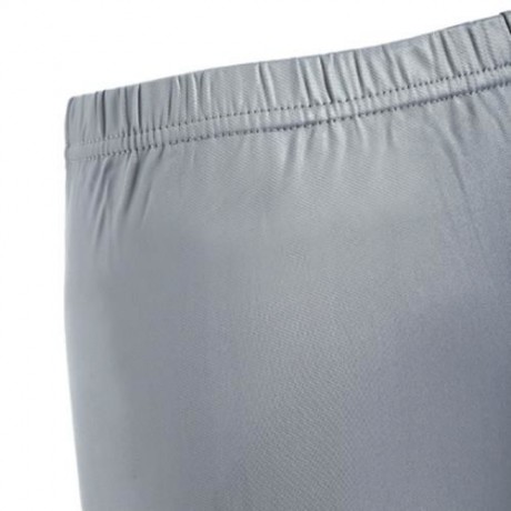 BRIEF MID WAIST FAUX LEATHER PANTS FOR WOMEN (LIGHT GRAY)