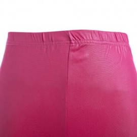 BRIEF MID WAIST FAUX LEATHER PANTS FOR WOMEN (SHIMMER ROSE RED)