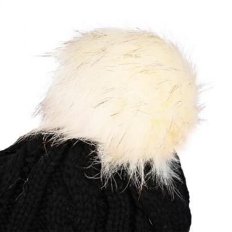 ZHENYUEQI WINTER OUTDOOR WARM VELVET THICK LINE KNITTED HATS FLUFFY PLUSH BEANIE DAILY STR