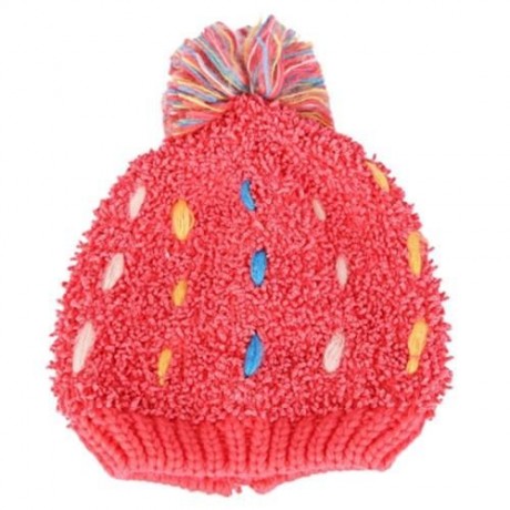 ZHENYUEQI WINTER WARM MIXED COLOR KNITTED HATS FLUFFY PLUSH BEANIE STREET CHIC FOR WOMEN (