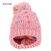 ZHENYUEQI WINTER WARM MIXED COLOR KNITTED HATS FLUFFY PLUSH BEANIE STREET CHIC FOR WOMEN (