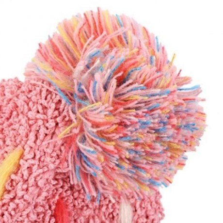 ZHENYUEQI WINTER WARM MIXED COLOR KNITTED HATS FLUFFY PLUSH BEANIE STREET CHIC FOR WOMEN (