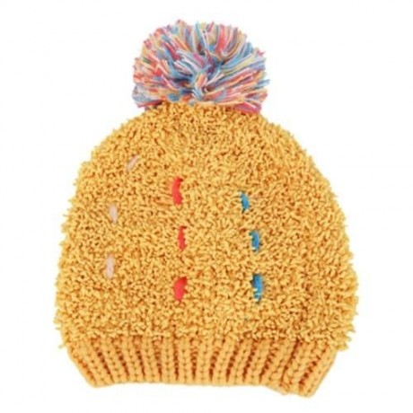 ZHENYUEQI WINTER WARM MIXED COLOR KNITTED HATS FLUFFY PLUSH BEANIE STREET CHIC FOR WOMEN (