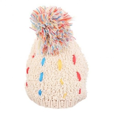 ZHENYUEQI WINTER WARM MIXED COLOR KNITTED HATS FLUFFY PLUSH BEANIE STREET CHIC FOR WOMEN (