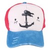 ZHENYUEQI CASUAL PATTERN PRINT UNISEX COLOR BLOCK CAP (LAKE BLUE)