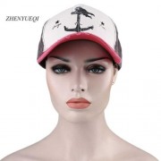 ZHENYUEQI CASUAL PATTERN PRINT UNISEX COLOR BLOCK CAP (WATERMELON RED)