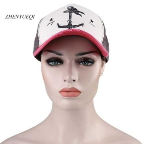 ZHENYUEQI CASUAL PATTERN PRINT UNISEX COLOR BLOCK CAP (WATERMELON RED)