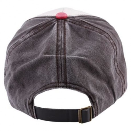 ZHENYUEQI CASUAL PATTERN PRINT UNISEX COLOR BLOCK CAP (WATERMELON RED)