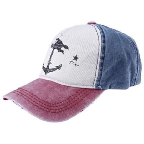 ZHENYUEQI CASUAL PATTERN PRINT UNISEX COLOR BLOCK CAP (BURGUNDY)