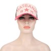 ZHENYUEQI STYLISH LETTER PRINT UNISEX COLOR BLOCK CAP (WATERMELON RED)