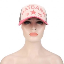 ZHENYUEQI STYLISH LETTER PRINT UNISEX COLOR BLOCK CAP (WATERMELON RED)