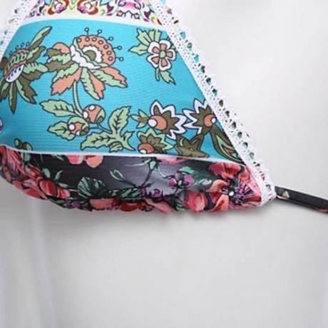 SEXY LACE BRAIDED BIKINI SET LOW WAIST WOMEN SWIMWEAR BATHING SUIT (COLORMIX)