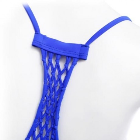 SEPARATED SWIMWEAR SWIMSUIT SEXY WOMEN BIKINI SET BATHING SUIT (BLUE)