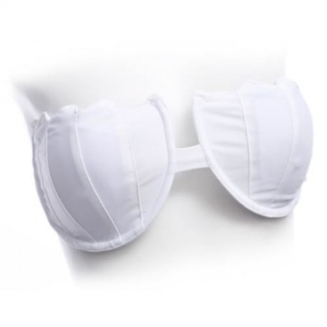 SEPARATED SWIMWEAR SWIMSUIT SEXY WOMEN SHELL SHAPE BIKINI SET BATHING SUIT (PINK AND WHITE