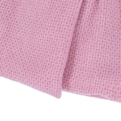 SWEET GIRL CHILD RUFFLE LONG SLEEVE HOODED BUTTON JACQUARD COAT (PINK)