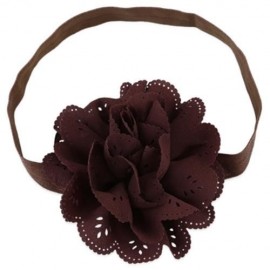 SWEET BABY CHILD FLOWER SHAPE HOLLOW DESIGN ELASTIC HEADBAND (DEEP BROWN)