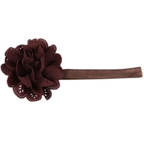 SWEET BABY CHILD FLOWER SHAPE HOLLOW DESIGN ELASTIC HEADBAND (DEEP BROWN)