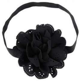 SWEET BABY CHILD FLOWER SHAPE HOLLOW DESIGN ELASTIC HEADBAND (BLACK)