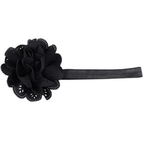 SWEET BABY CHILD FLOWER SHAPE HOLLOW DESIGN ELASTIC HEADBAND (BLACK)