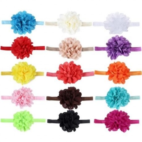 SWEET BABY CHILD FLOWER SHAPE HOLLOW DESIGN ELASTIC HEADBAND (BLACK)