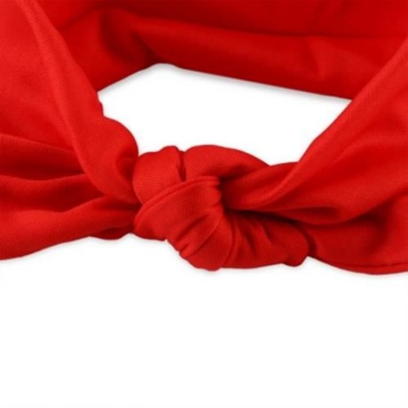 CUTE GIRL CHILD BOWKNOT ANIMAL RABBIT EAR SHAPE ELASTIC HEADWEAR HEADBAND (RED)