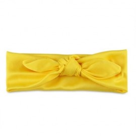 CUTE GIRL CHILD BOWKNOT ANIMAL RABBIT EAR SHAPE ELASTIC HEADWEAR HEADBAND (YELLOW)