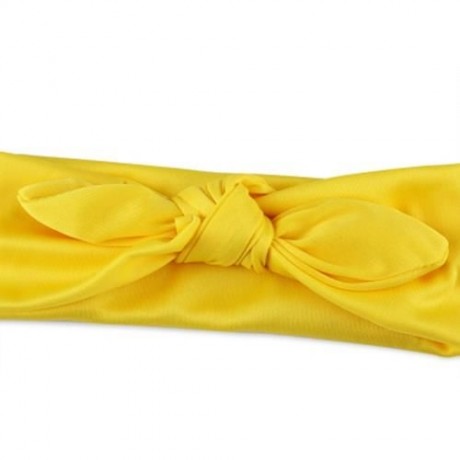 CUTE GIRL CHILD BOWKNOT ANIMAL RABBIT EAR SHAPE ELASTIC HEADWEAR HEADBAND (YELLOW)