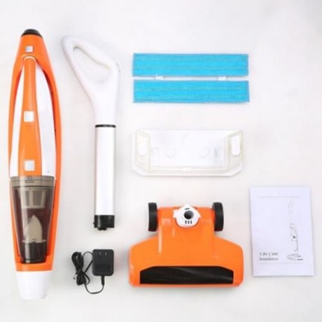 3-IN-1 VACUUM DUST CLEANING WASHING ERASER FOR WOOD FLOOR (ORANGE RED)