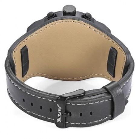 CURREN 8225 CASUAL DECORATIVE SUB-DIAL MALE QUARTZ WATCH (BLACK)