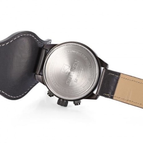 CURREN 8225 CASUAL DECORATIVE SUB-DIAL MALE QUARTZ WATCH (BLACK)