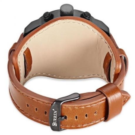 CURREN 8225 CASUAL DECORATIVE SUB-DIAL MALE QUARTZ WATCH (SWEET ORANGE)