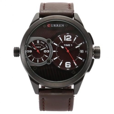CURREN 8249 DOUBLE MOVEMENTS BUSINESS MALE QUARTZ WATCH WITH BIG DIAL (WHITE)