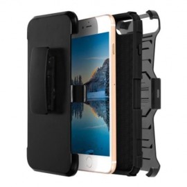 METRANS THREE-PIECE CASE ANTI-KNOCKING ANTI-FALLING PC SHELL COVER FOR IPHONE 7 (BLACK)