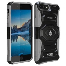 METRANS THREE-PIECE CASE ANTI-KNOCKING ANTI-FALLING PC SHELL COVER FOR IPHONE 7 PLUS (GRAY