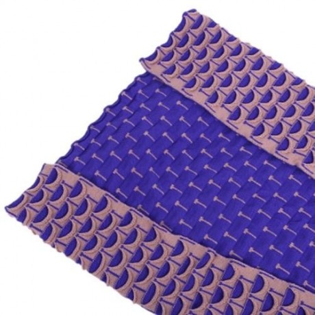 CHARMING MERMAID SHAPE GEOMETRIC DESIGN SMALL POCKET PATTERN BLANKET (PALE PINKISH GREY)