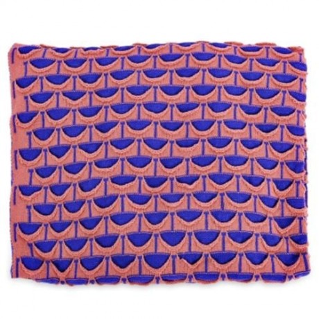 CHARMING MERMAID SHAPE GEOMETRIC DESIGN SMALL POCKET PATTERN BLANKET (ORANGEPINK)