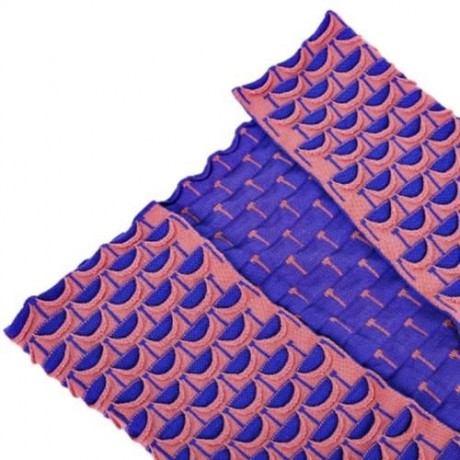 CHARMING MERMAID SHAPE GEOMETRIC DESIGN SMALL POCKET PATTERN BLANKET (ORANGEPINK)