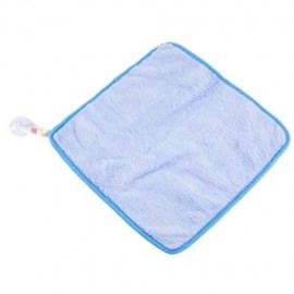 PURE COLOR KITCHEN HANGING CLOTH SOFT DISHCLOTH HAND TOWEL WITH SUCTION CUP (BLUE)