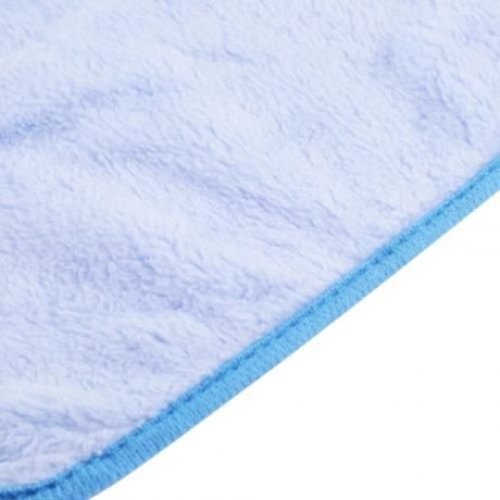 PURE COLOR KITCHEN HANGING CLOTH SOFT DISHCLOTH HAND TOWEL WITH SUCTION CUP (BLUE)