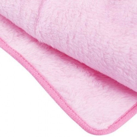 PURE COLOR KITCHEN HANGING CLOTH SOFT DISHCLOTH HAND TOWEL WITH SUCTION CUP (PINK)