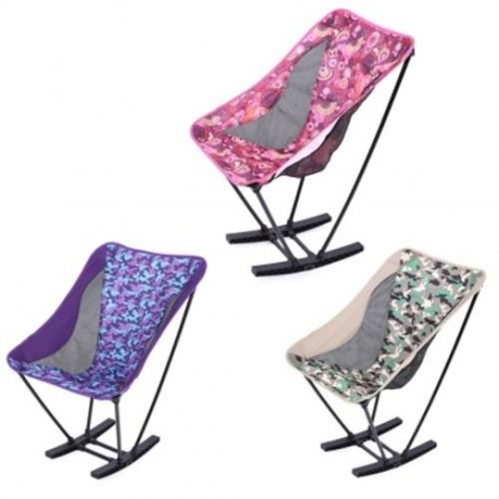 CH - 11 ULTRALIGHT FOLDING ALUMINUM ALLOY STOOL ROCKING CHAIR OUTDOOR CAMPING PICNIC FISHI