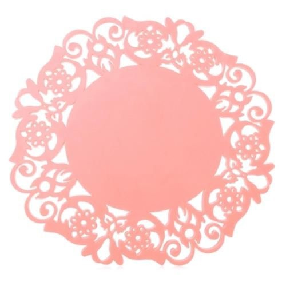 MULTIPURPOSE SILICONE HOLLOW NON-SLIP HEAT RESISTANT PAD MAT (PINK)