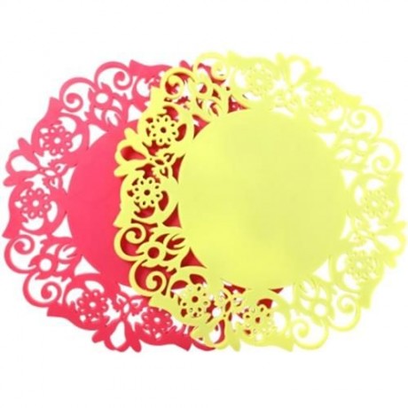 MULTIPURPOSE SILICONE HOLLOW NON-SLIP HEAT RESISTANT PAD MAT (YELLOW)