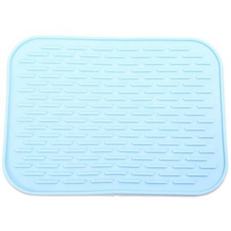 MULTIPURPOSE SILICONE FLEXIBLE NON-SLIP HEAT RESISTANT PAD MAT (LAKE BLUE)