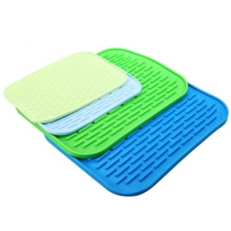 MULTIPURPOSE SILICONE FLEXIBLE NON-SLIP HEAT RESISTANT PAD MAT (CRYSTAL GREEN)
